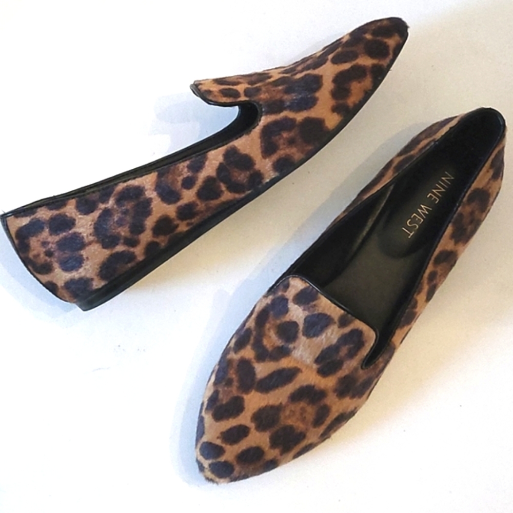 Nine West "Hayden" Animal Print Calf Hair Leather Loafer